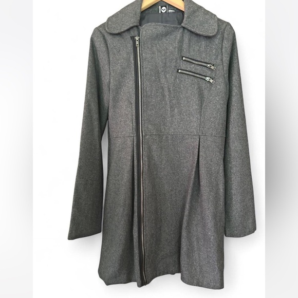 Roxy Grey Long Pea Coat - Picture 4 of 11